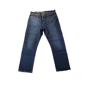 Levi’s Womens Wedgie Straight Jeans 32 Blue High Rise Button Fly Premium Denim